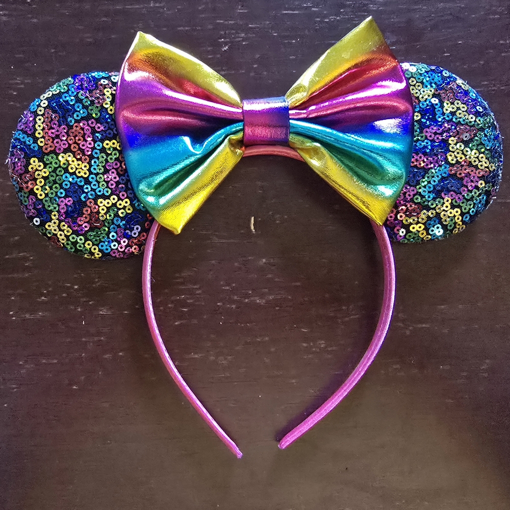 Rainbow Sequin Mouse Ears Headband
